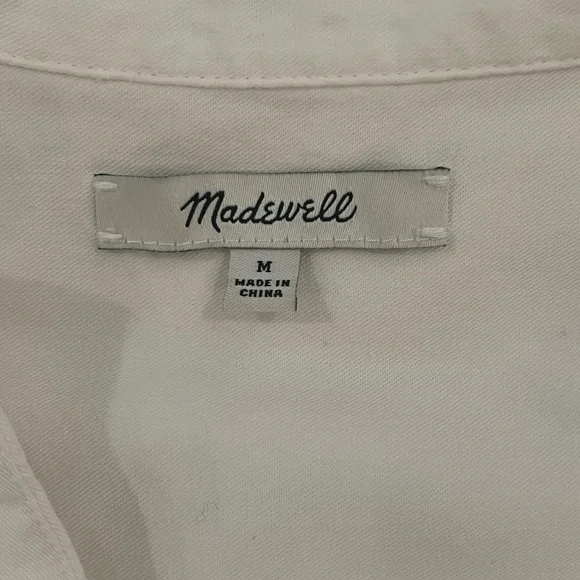 Madewell Courier Button-Back Shirt | White | Size M | Preowned - Picture 15 of 15